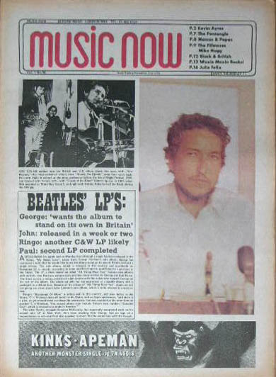 music now magazine Bob Dylan front cover