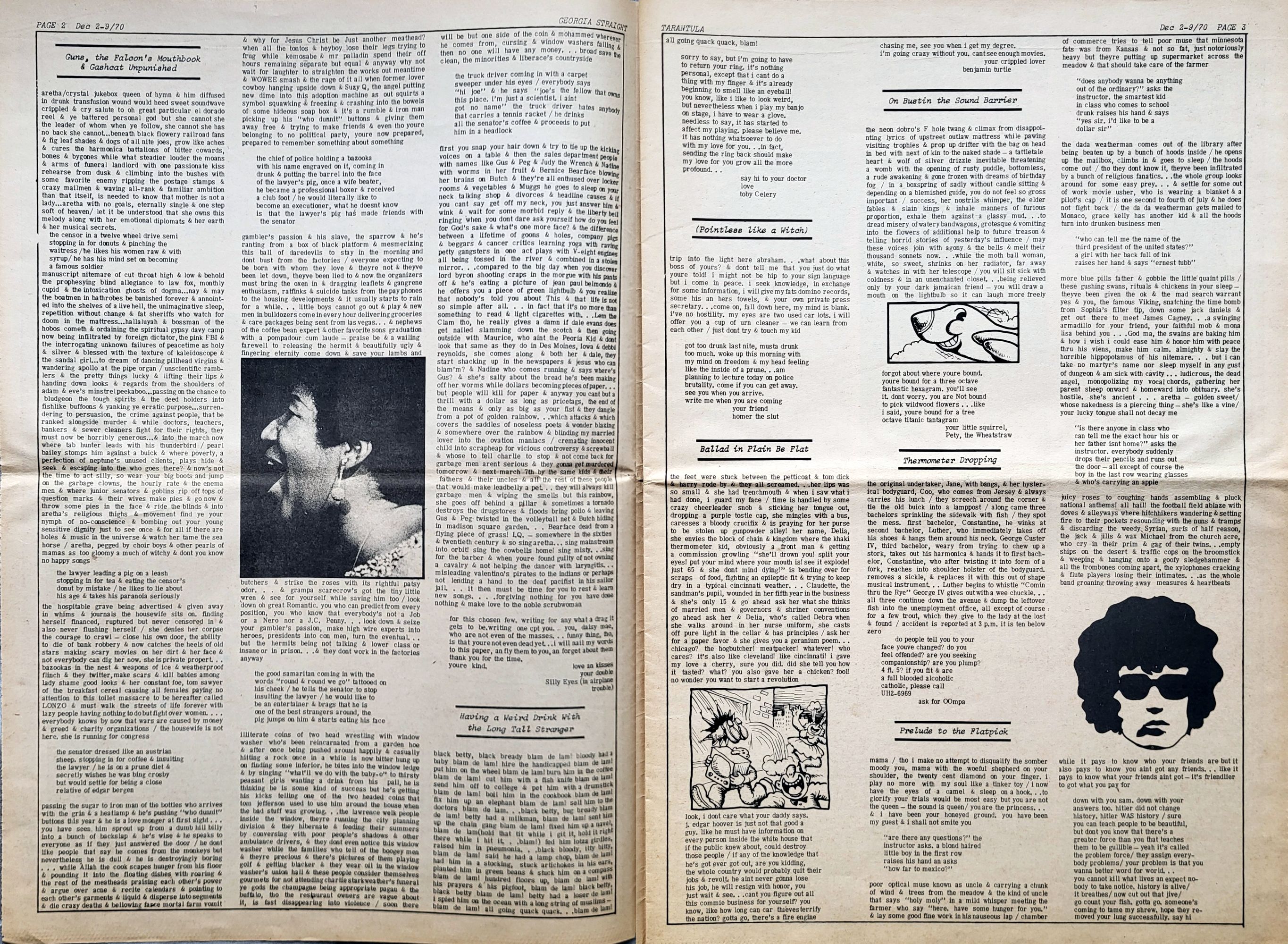 georgia straight magazine Bob Dylan tarantula page 1 2