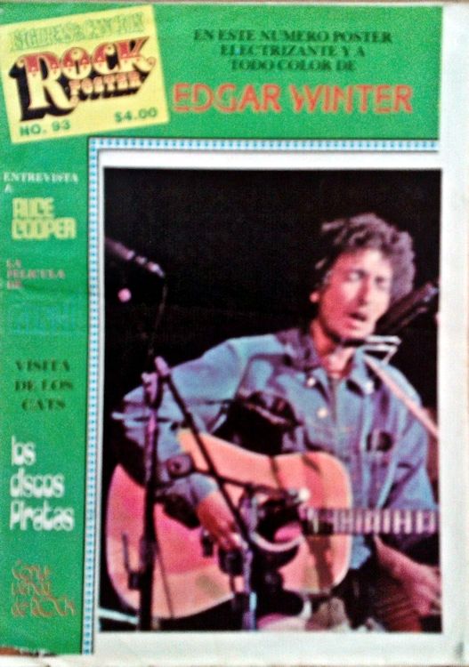 rock poster magazine, Mexico, Bob Dylan front cover