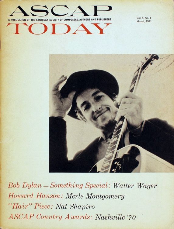 ascap magazine Bob Dylan front cover