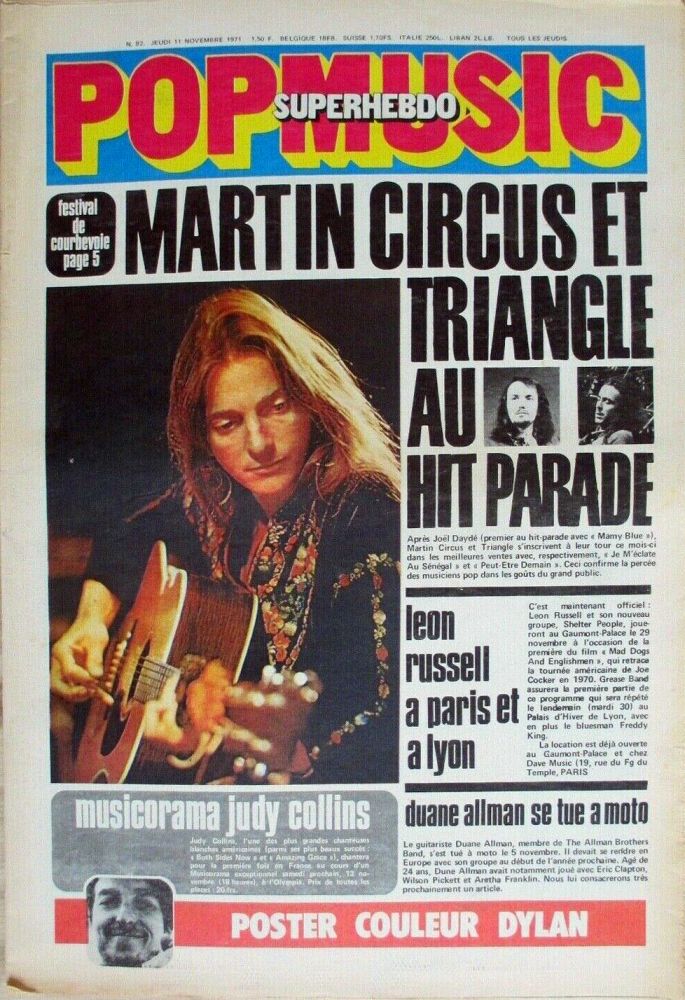 pop musique superhebdo magazine Bob Dylan front cover