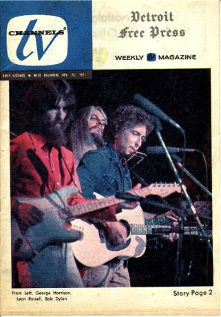 tv chanels detroit November 1971 magazine Bob Dylan front cover