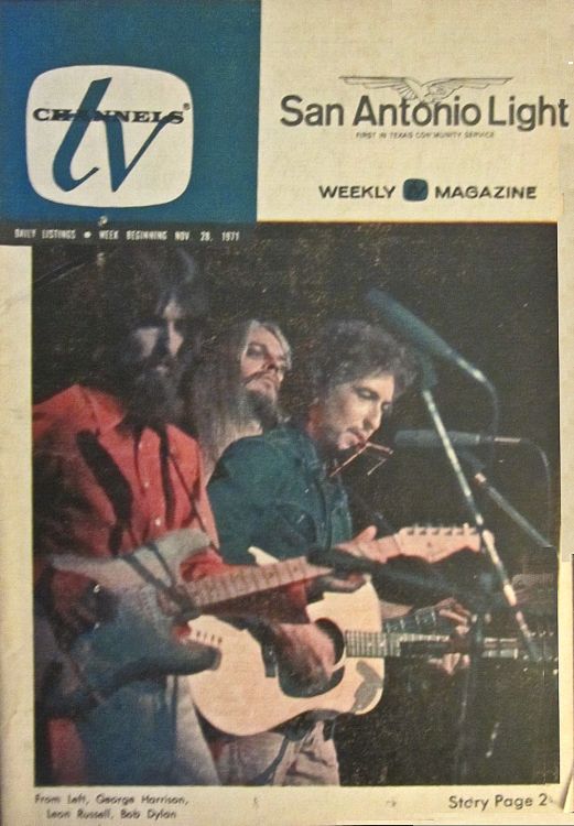 tv chanels nsan antonio November 1971 magazine Bob Dylan front cover