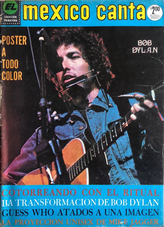 mexico canta magazine 1972 Bob Dylan front cover