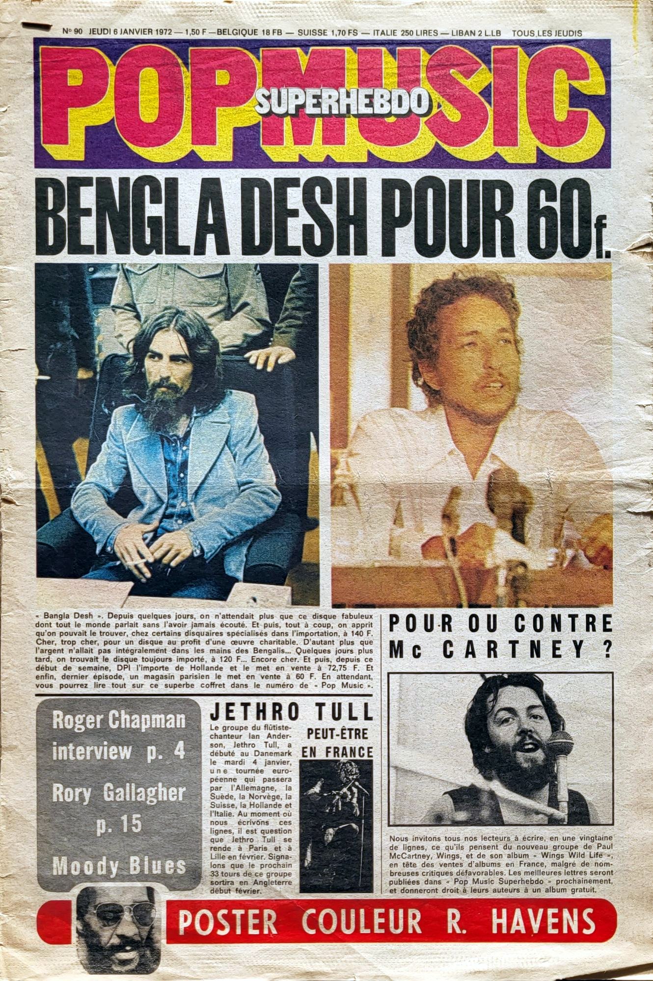 pop musique superhebdo magazine Bob Dylan front cover