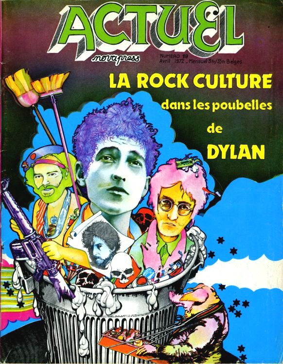 actuel magazine Bob Dylan front cover