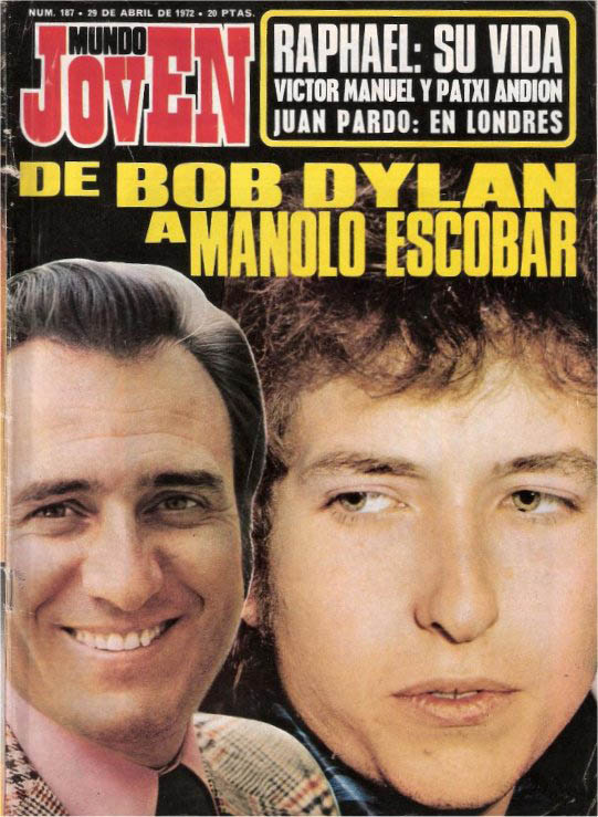 mundo joven magazine Bob Dylan front cover