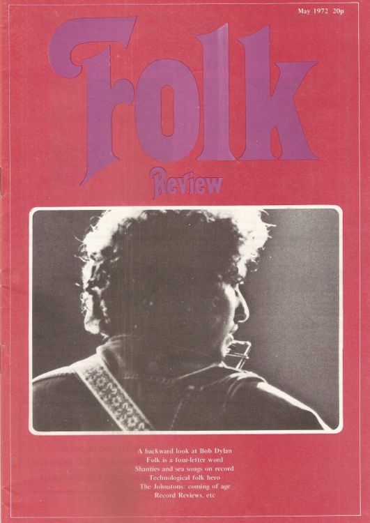 folk review magazine Bob Dylan front cover