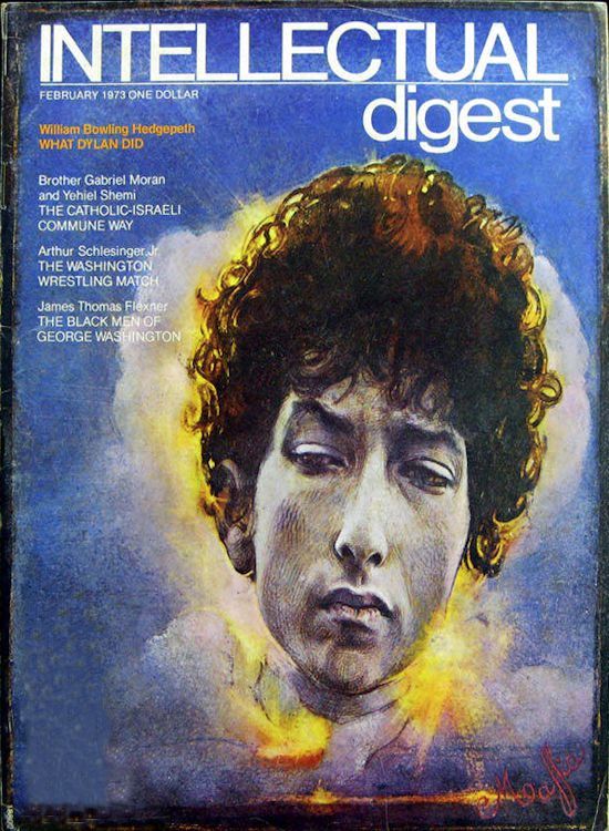intellectual digest magazine Bob Dylan front cover
