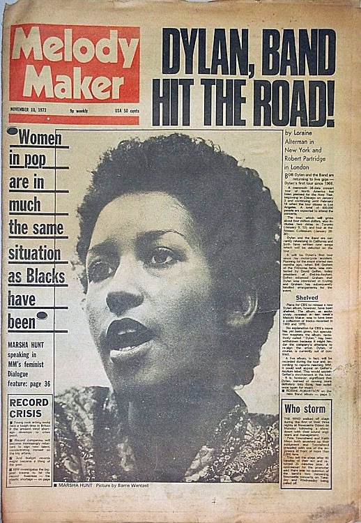 Melody Maker 10 November 1973 Bob Dylan front cover
