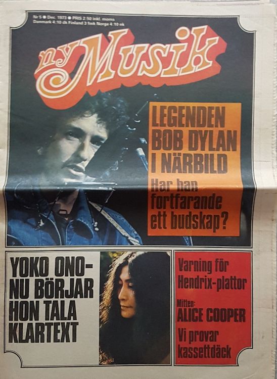 ny musik magazine Bob Dylan front cover