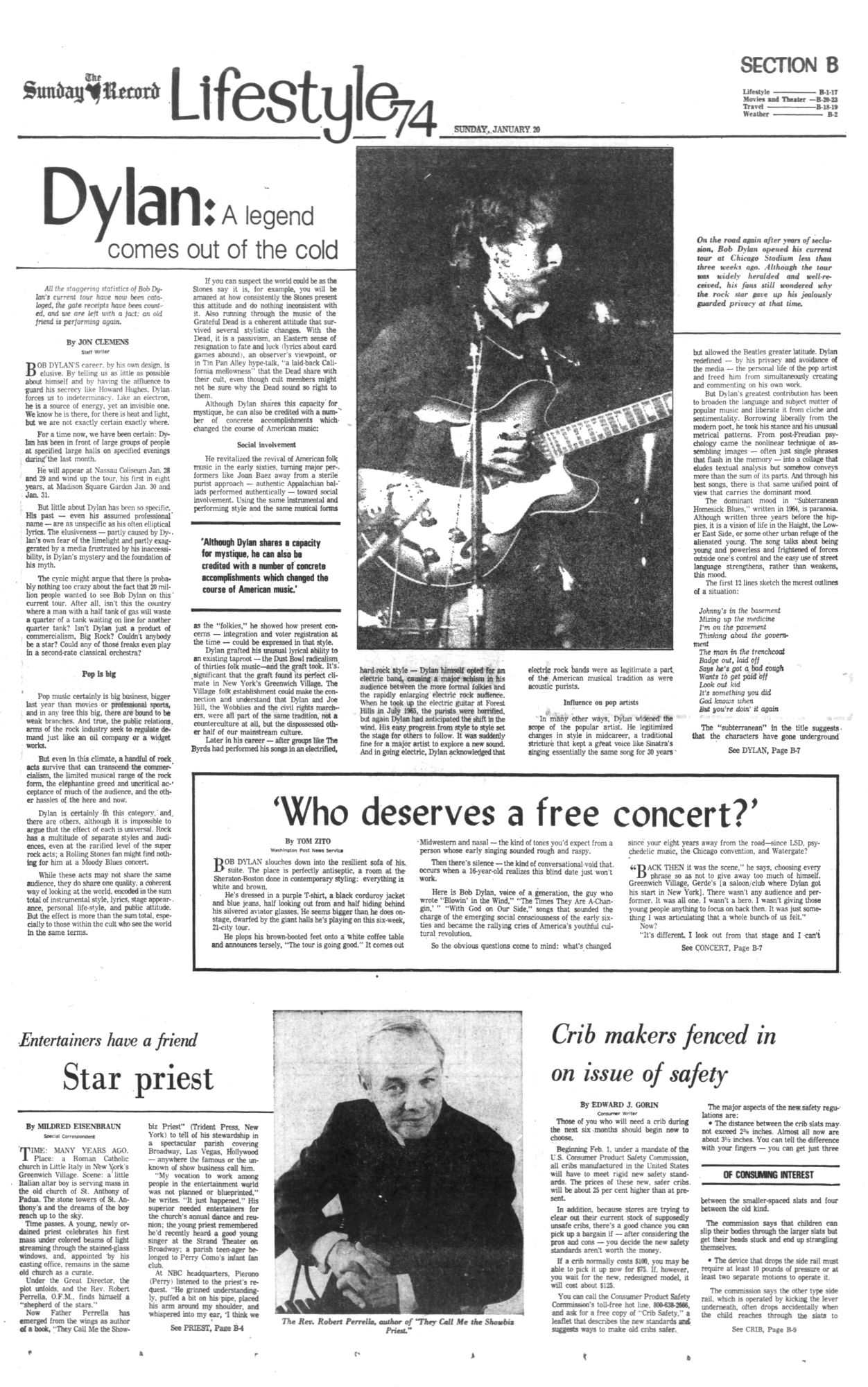 Record North Jersey Bob Dylan front cover