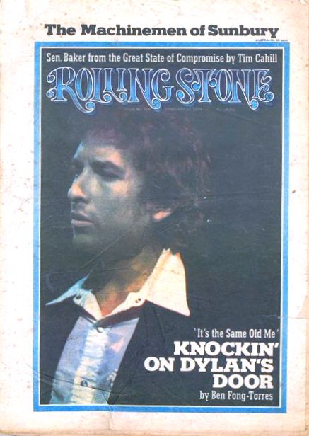 rolling stone magazine australia March 1974 Bob Dylan front cover