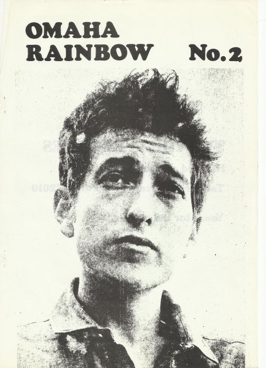 omaha rainbow magazine Bob Dylan front cover