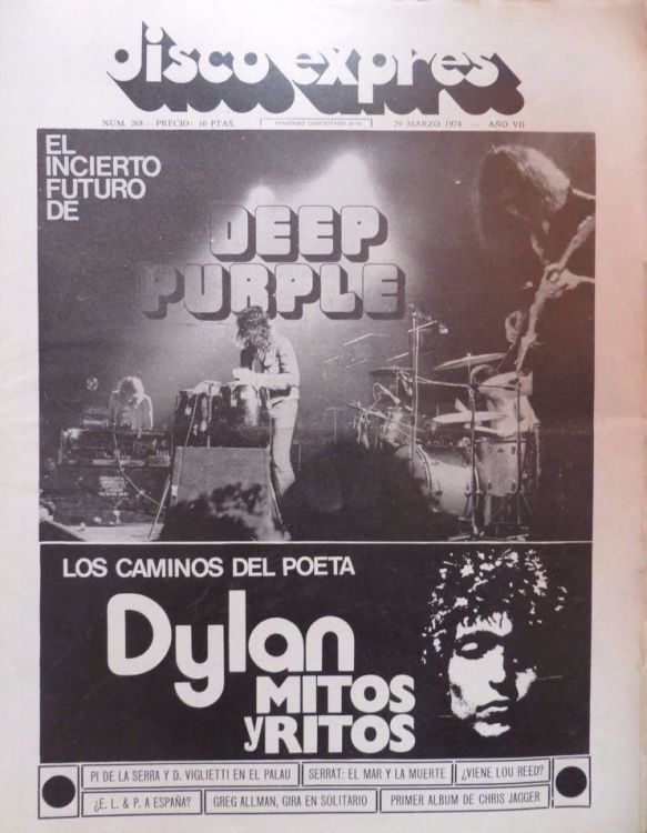 disco express 26 march 1974 magazine Bob Dylan cover story