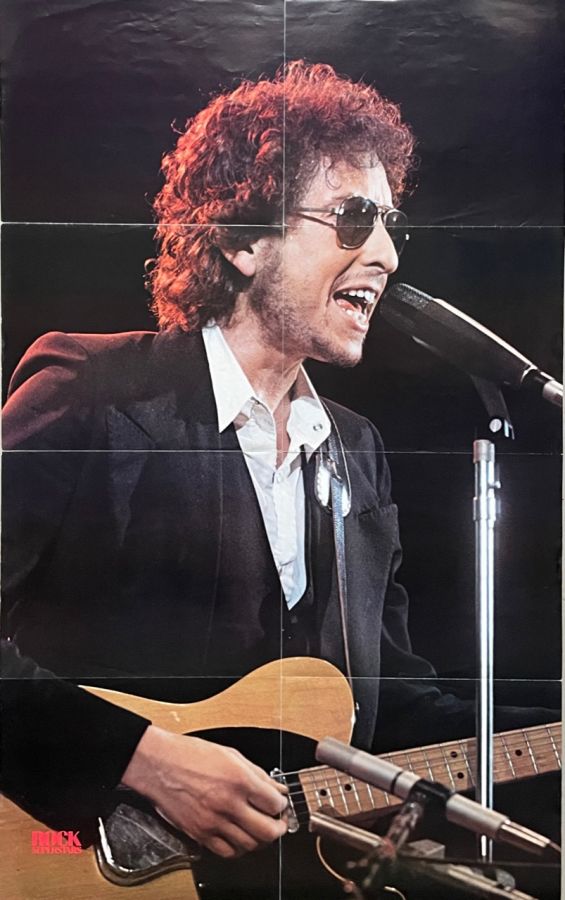 rock superstar poster unfolded magazine Bob Dylan cover story