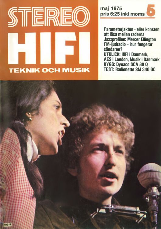 stereo hifi teknik och musik magazine Bob Dylan front cover