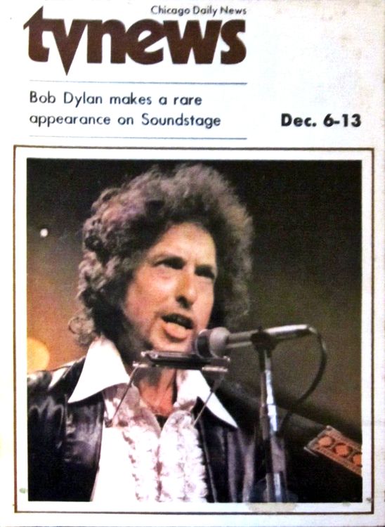 tv news chicago daily news magazine Bob Dylan front cover