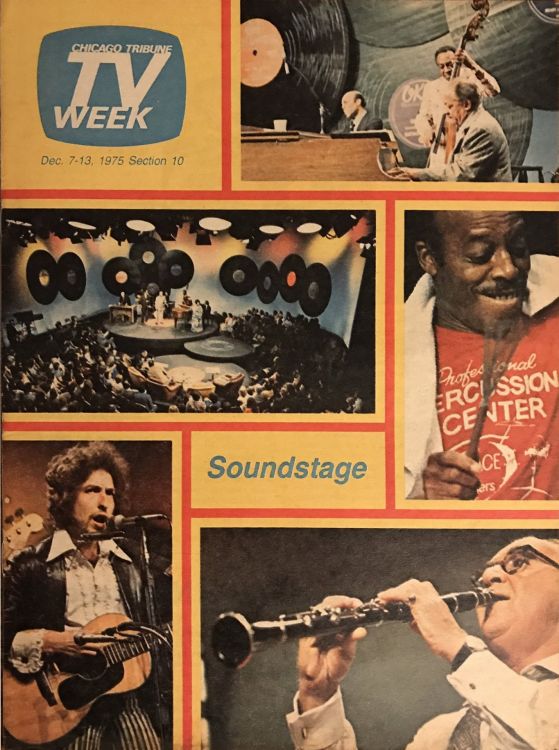 tv week chicago december 1975 magazine Bob Dylan front cover
