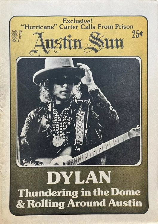 Austin Sun 1976 Bob Dylan front cover