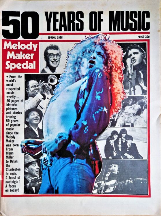 Melody Maker spring 1976 Bob Dylan front cover