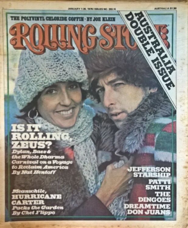 rolling stone magazine australia Januaryh 1976 Bob Dylan front cover
