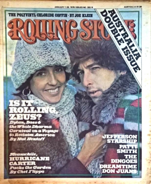 rolling stone magazine australia Januaryh 1976 Bob Dylan front cover
