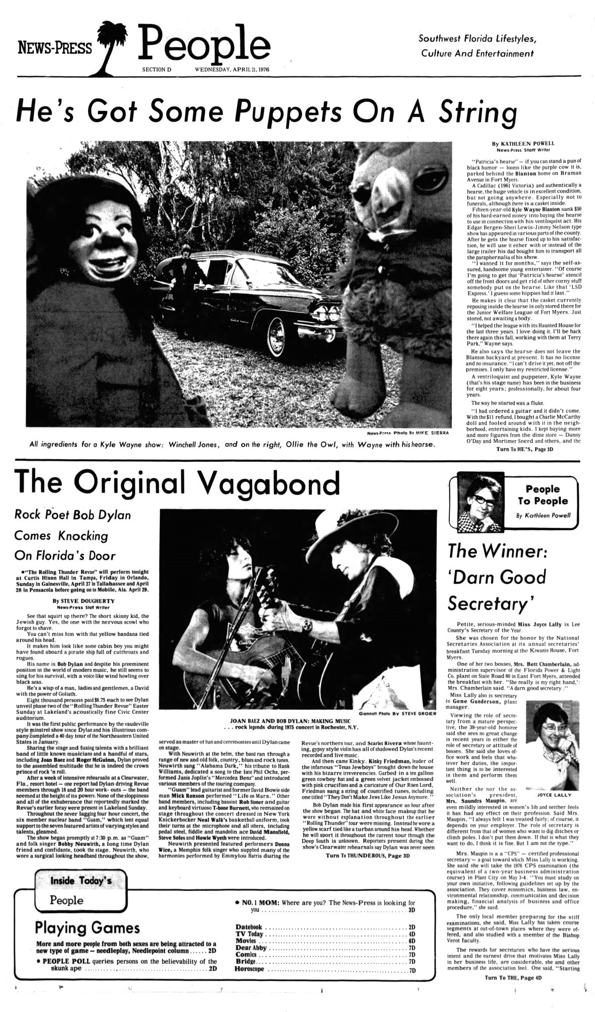 News-Press Bob Dylan front cover