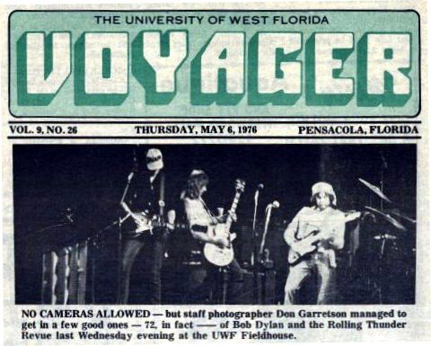 Voyager 1976 Bob Dylan front cover