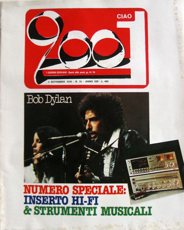 ciao 2001 magazine Bob Dylan front cover