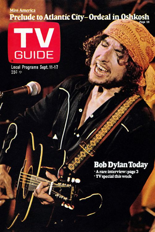 tv guide usa September1976 magazine Bob Dylan front cover