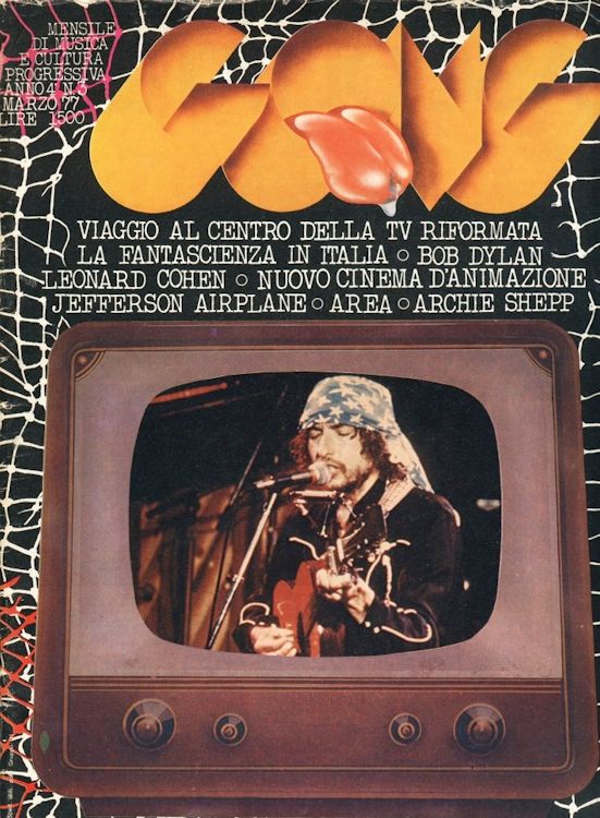 gong 1977 magazine Bob Dylan front cover