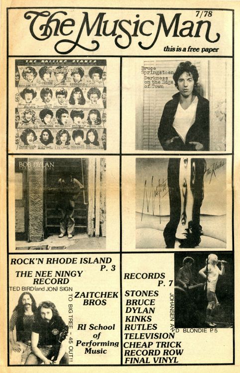 The Music Man 1978 Bob Dylan front cover