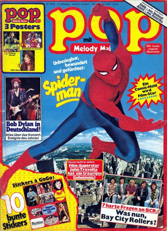 pop swiss magazine Bob Dylan front cover 1978