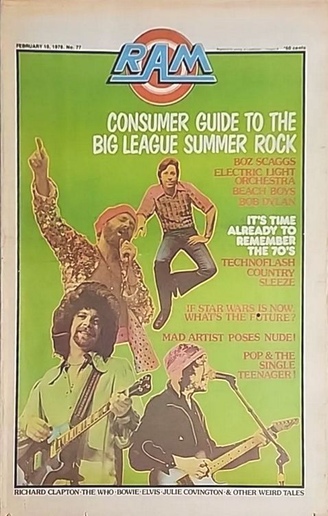 ram 1978 magazine Bob Dylan front cover
