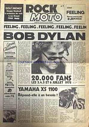 rock moto magazine Bob Dylan front cover