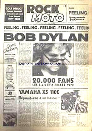 rock moto magazine Bob Dylan front cover