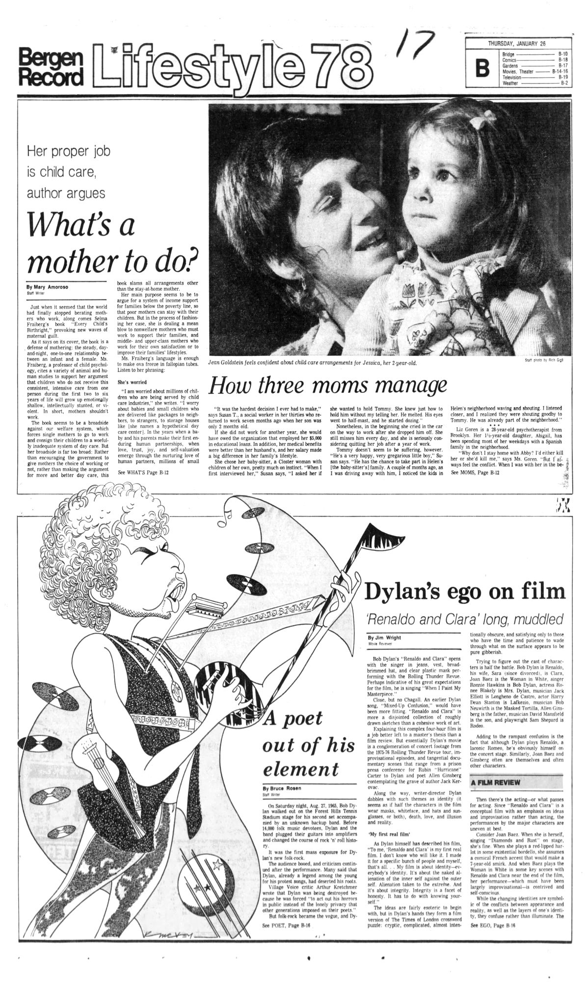 Record North Jersey Bob Dylan front cover
