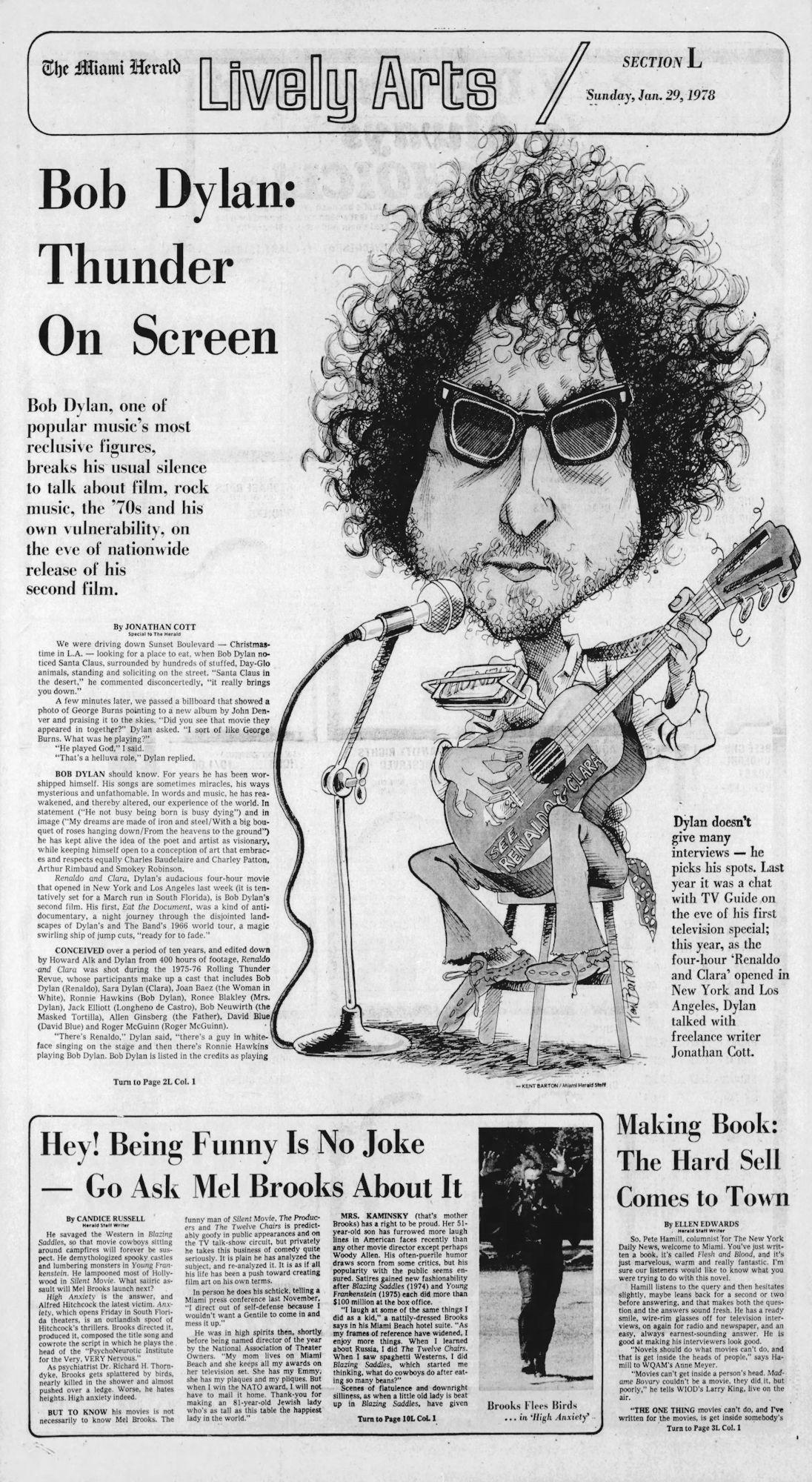 miami herald Bob Dylan front cover