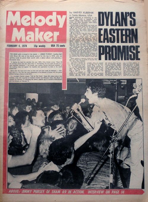 Melody Maker 4 February 1978 Bob Dylan front cover