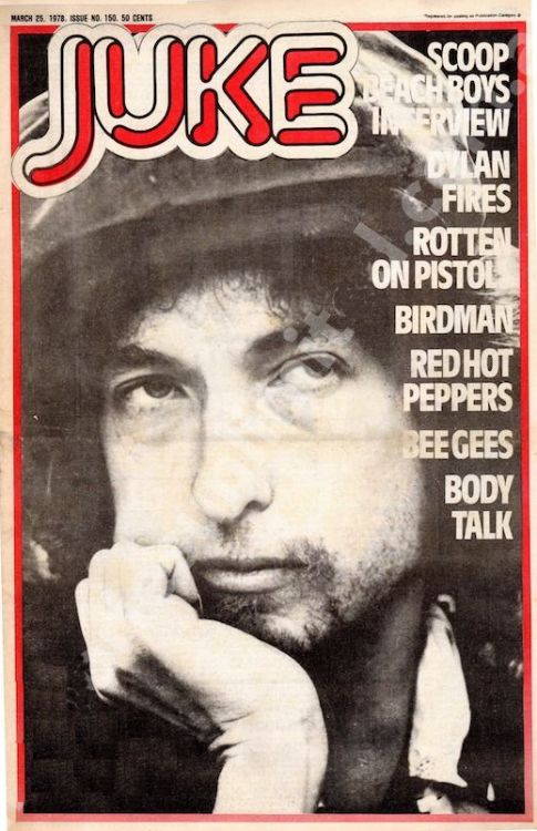 juke 1978 magazine Bob Dylan cover story