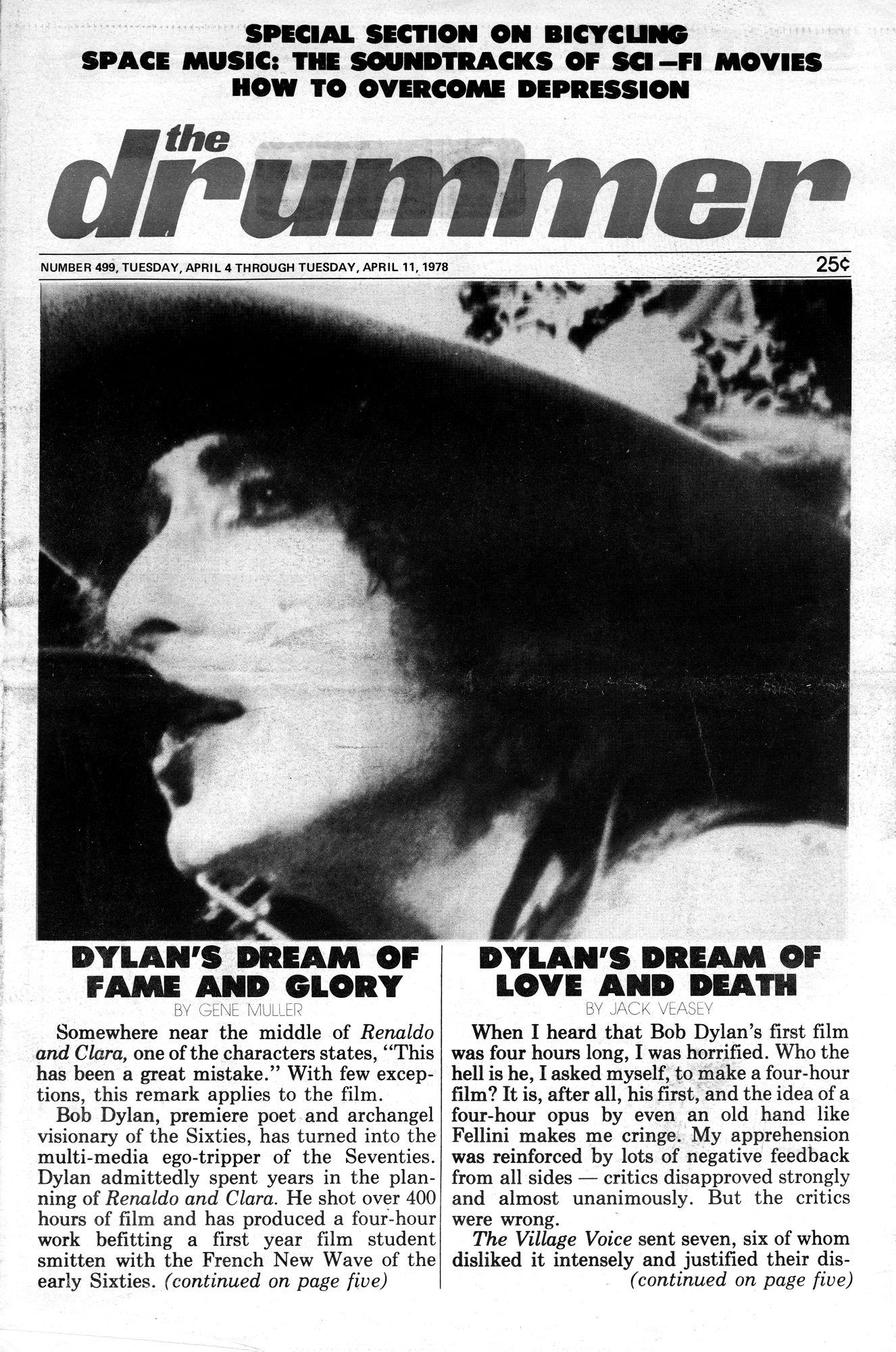 drummer magazine Bob Dylan front cover