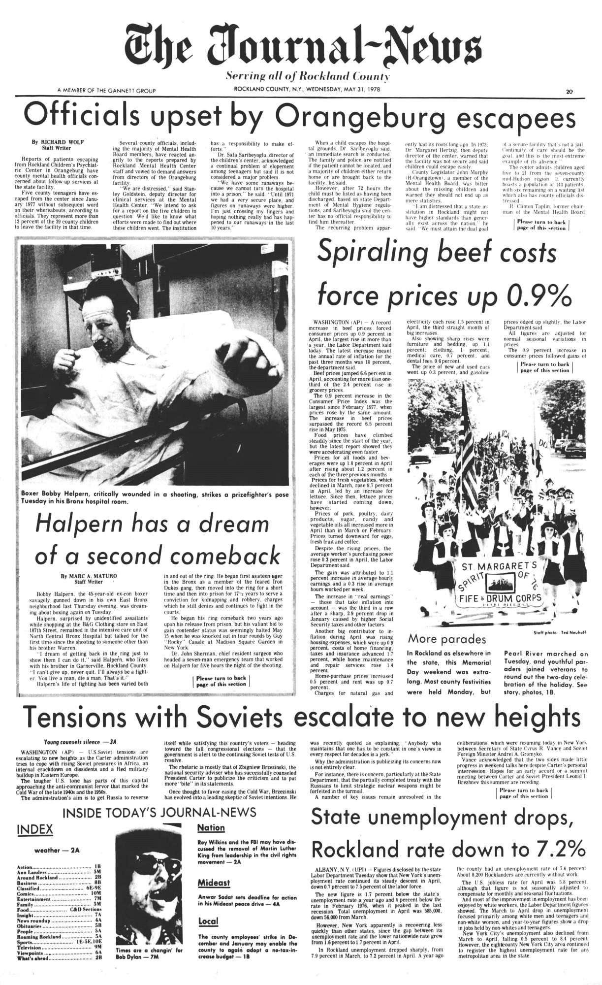 the journal news Bob Dylan front cover