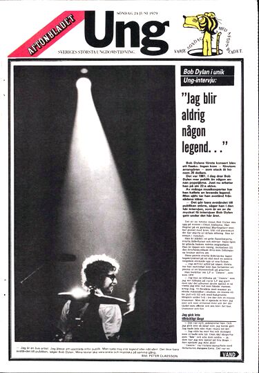 Ung Aftonbladet Bob Dylan front cover