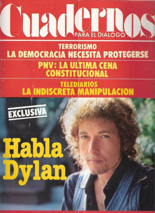 cuadernos para el dialogo magazine Bob Dylan front cover