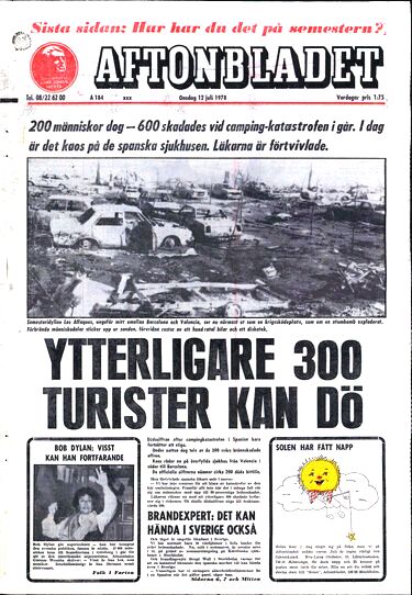 Ung Aftonbladet Bob Dylan front cover