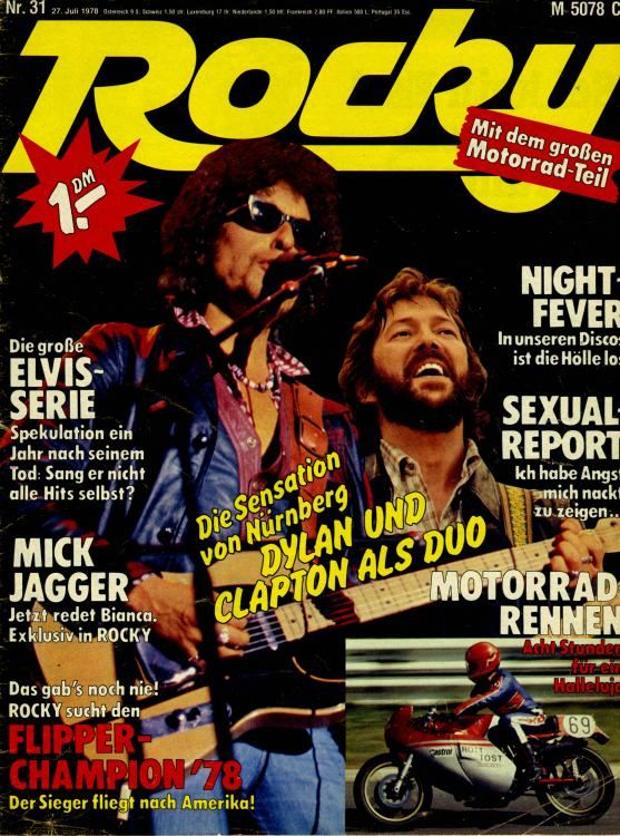 rocky #31 magazine Bob Dylan front cover