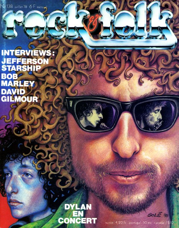 rock & folk magazine france #138 Bob Dylan front cover