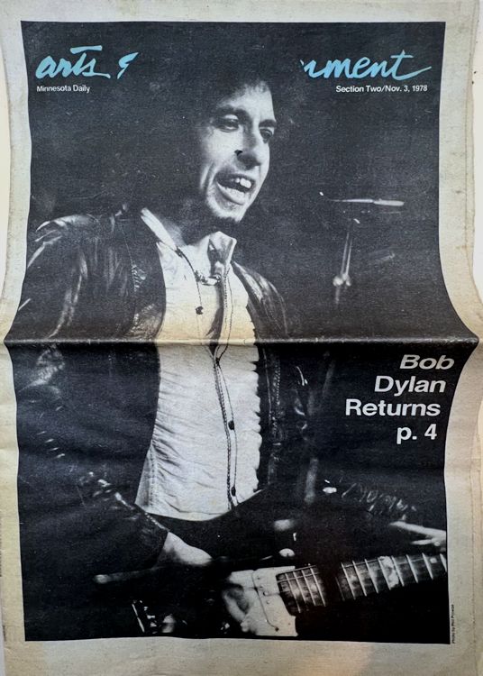 minnesota daily magazine Bob Dylan front cover