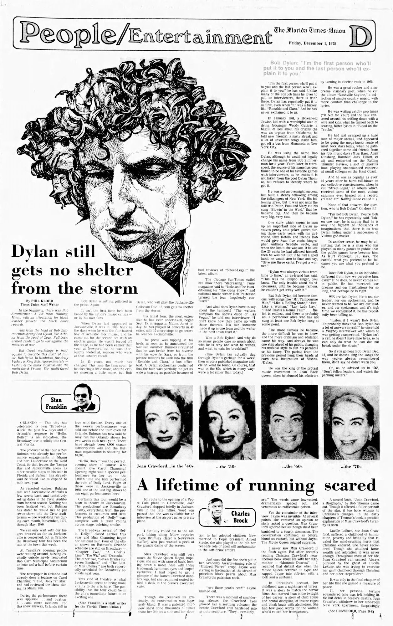 florida times union Bob Dylan front cover